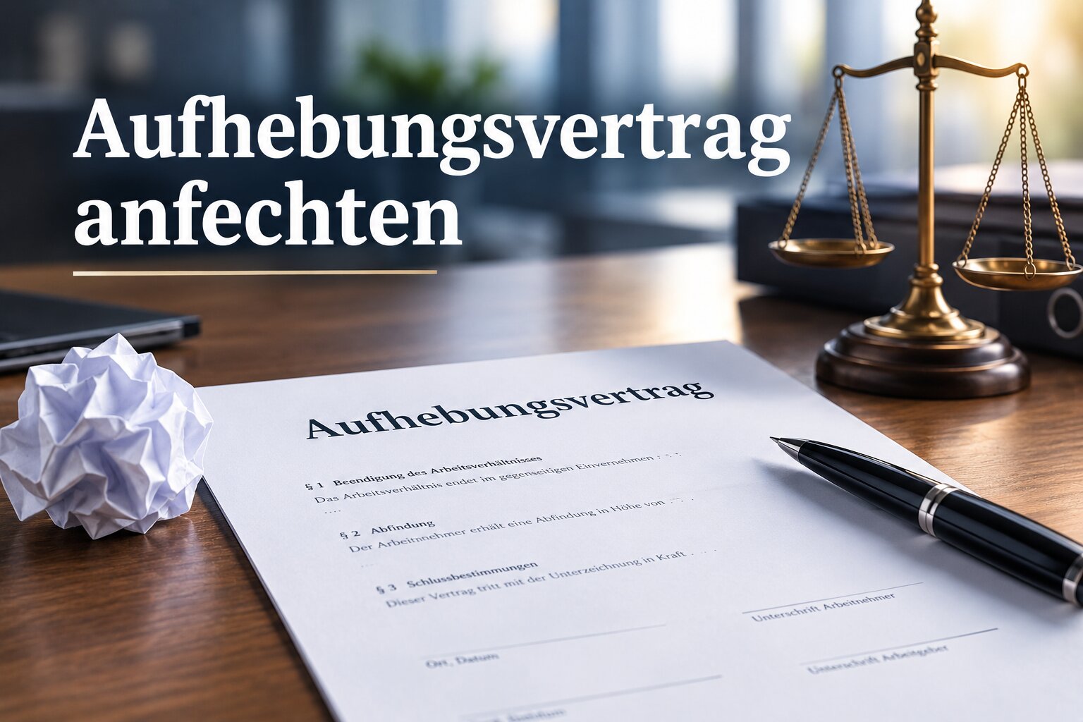 Aufhebungsvertrag anfechten: Geht das im Arbeitsrecht?