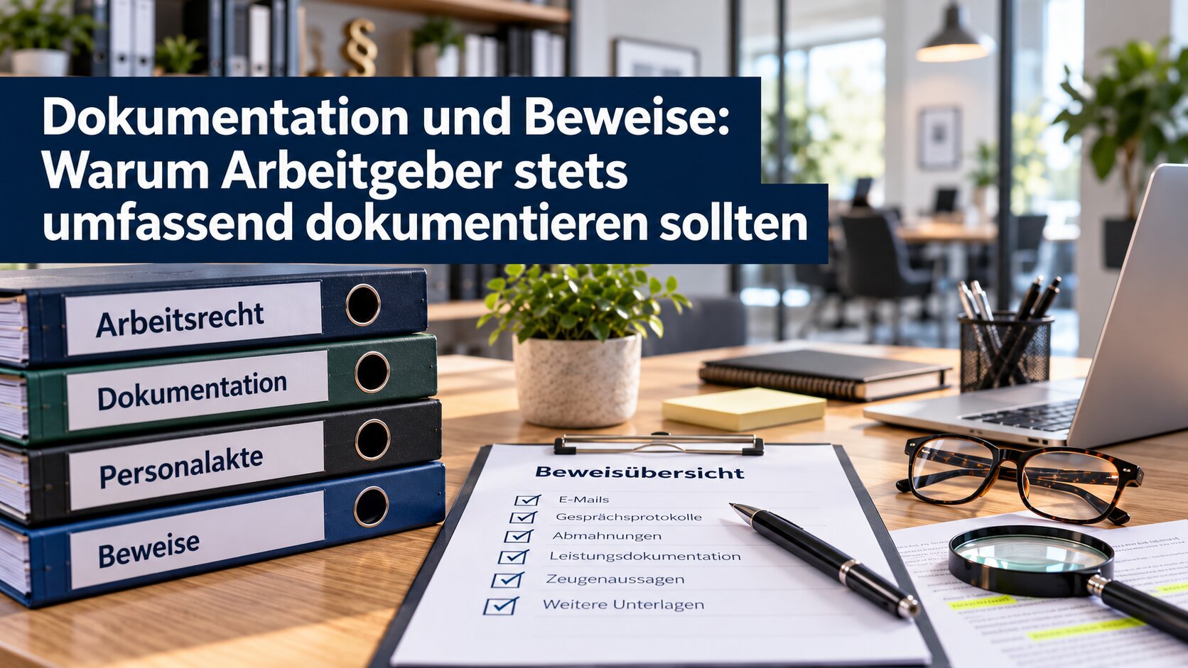 Dokumentation und Beweise: Warum Arbeitgeber stets umfassend dokumentieren sollten