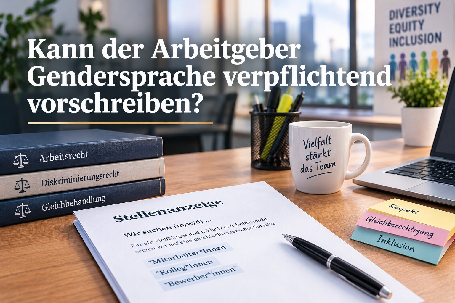 Gendern als Pflicht: Erlaubt des Arbeitsrecht verpflichtende Gendersprache?