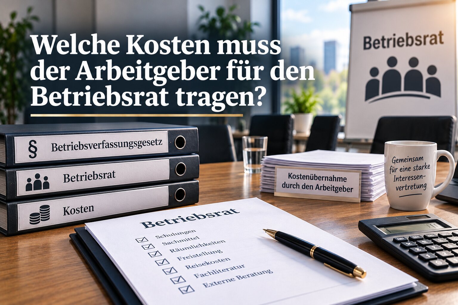 Welche Kosten muss der Arbeitgeber für den Betriebsrat tragen?