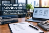 Neues aus dem Arbeitsrecht: Entgelttransparenz, Zeiterfassung & mehr